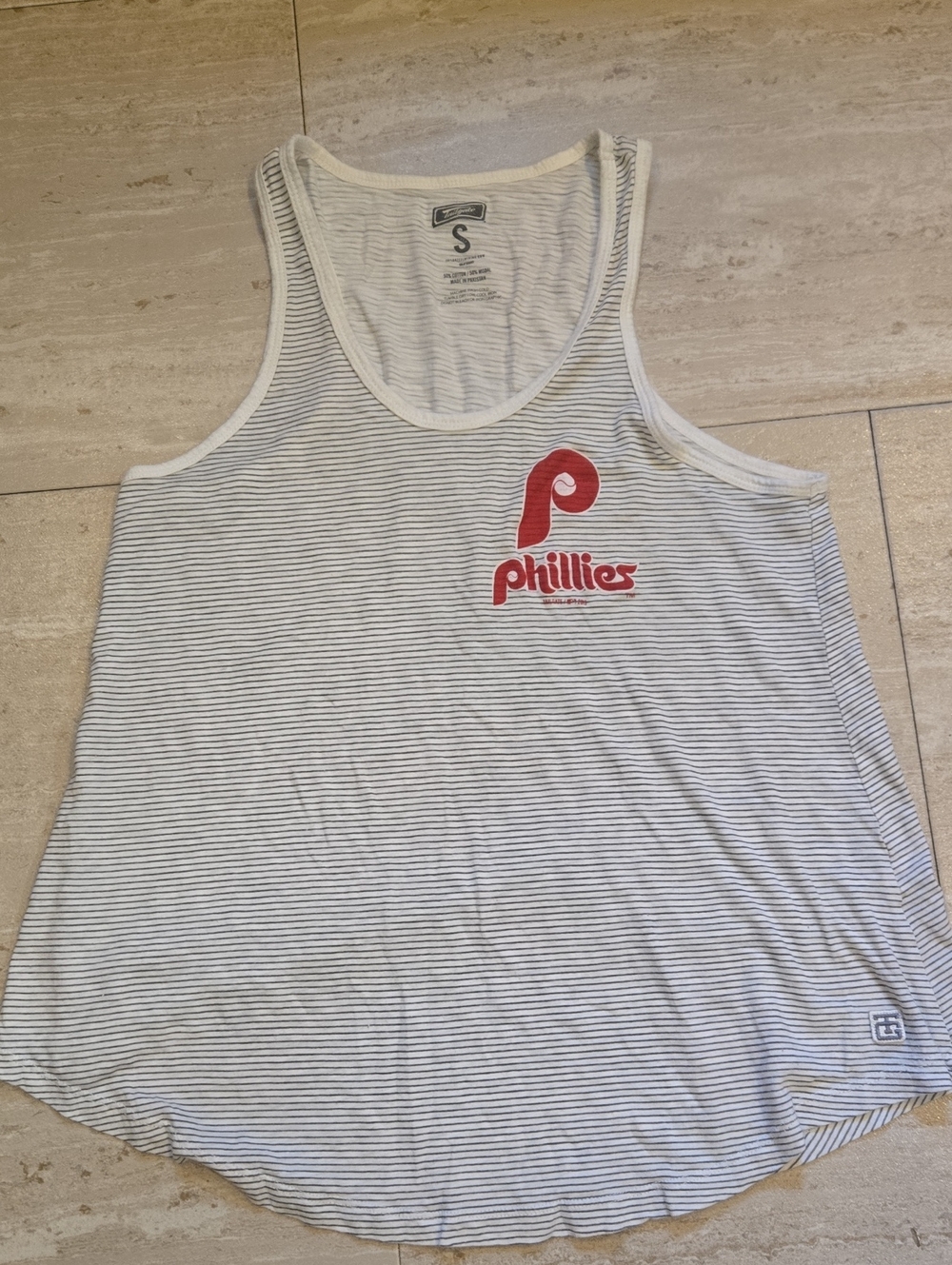 Tailgate Pin-Striped Philadelphia Phillies Tank Top
